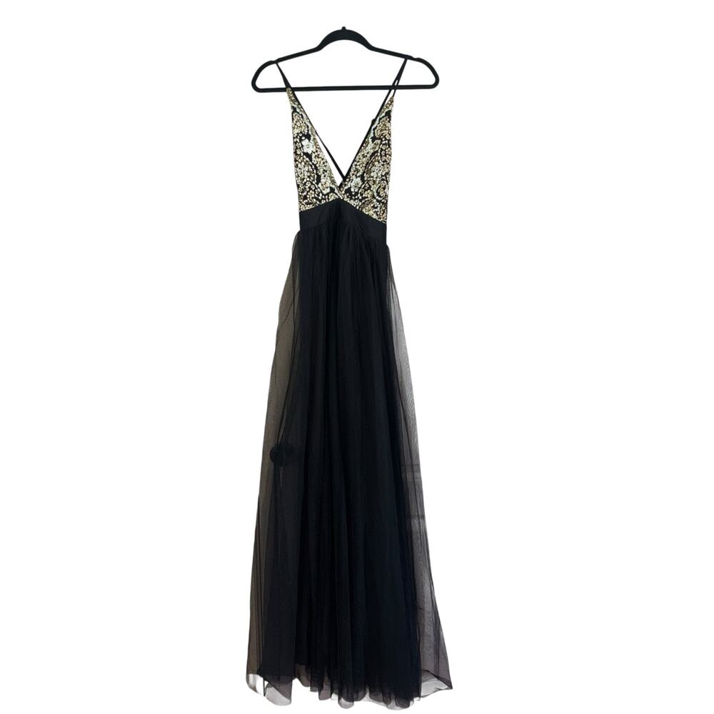 Luxxel Black Whimsical Fairy Prom Dress Womens S Adjustable Whimsygoth HOCO Goth